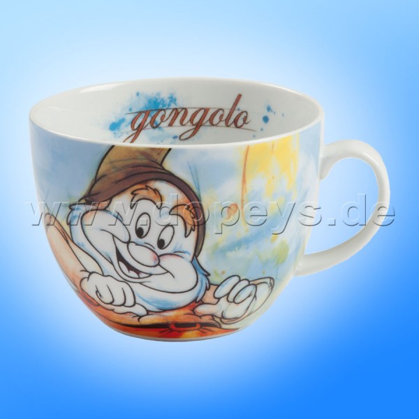 Große Disney Cappuccino Tasse "Happy" italienisches Design, 60 cl