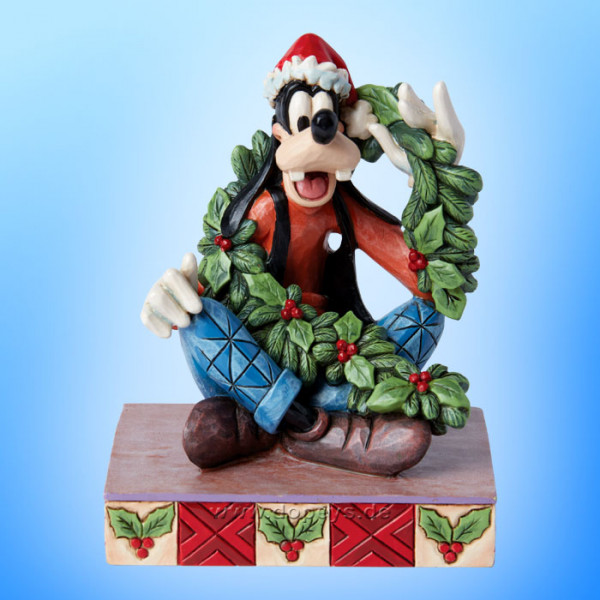 Disney Traditions Figur - Weihnachts-Goofy mit Mistelzweig (A Goofy Christmas) von Jim Shore 6015011