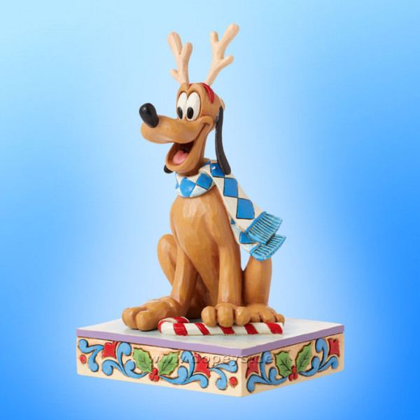 Disney Traditions Figur - Weihnachts-Pluto als Rentier (Dashing Rein-dog) von Jim Shore 6015012