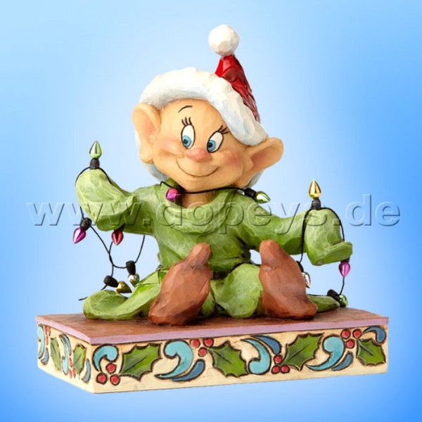 Disney Traditions / Jim Shore Figur von Enesco "Light Up The Holidays (Seppl mit Lichterkette)" 4057938.