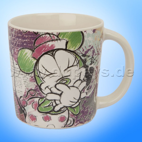 Disney Tasse / Kaffeebecher Elfenbein-Minnie "Violett" - Mickey & Minnie Color Fun, im italienischen Design PWM21CF-1VI, 39cl