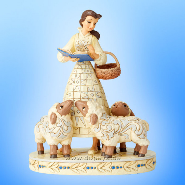 Bookish Beauty (Belle mit Schafen White Woodland) Figur von Disney Traditions / Jim Shore - Enesco 6002338