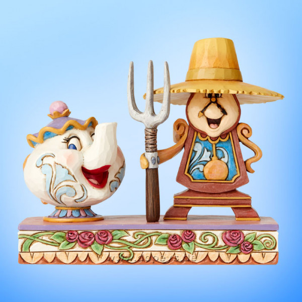 Disney Traditions - Workin Round The Clock (Mrs. Potts & Cogsworth) by Jim Shore 6002813