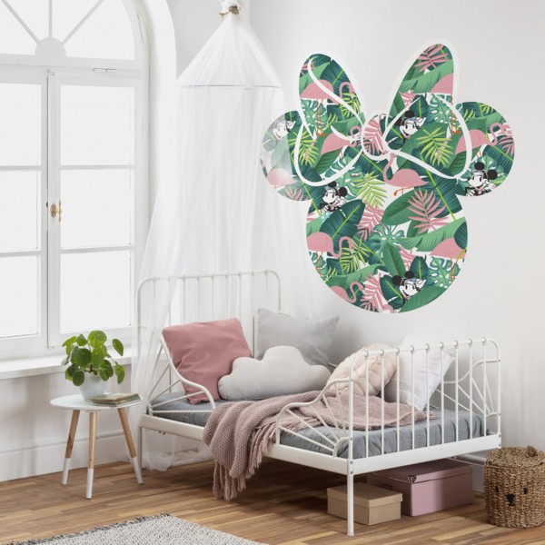 Disney Wandsticker / Wandaufkleber Minnie Maus Kopf "Minnie Head Tropical" 127cm x 127cm