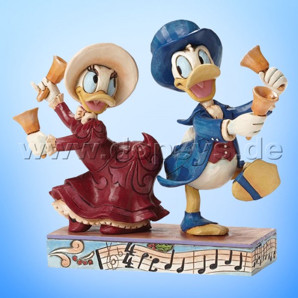 Disney Traditions / Jim Shore Figur von Enesco "Chiming In (viktorianische Donald & Daisy Duck)" 4051977.