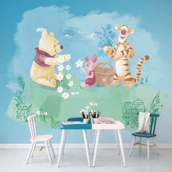 Disney Vlies Fototapete Winnie Puuh "Winnie Pooh Picnic"