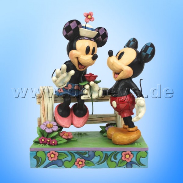 Disney Traditions / Jim Shore Figur von Enesco "Blossoming Romance (Mickey und Minnie am Gartenzaun)" 6000969