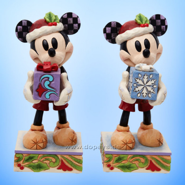 Disney Traditions Figur - Mickey als Weihnachtsmann mit Geschenk (Secret Santa) von Jim Shore 6013060