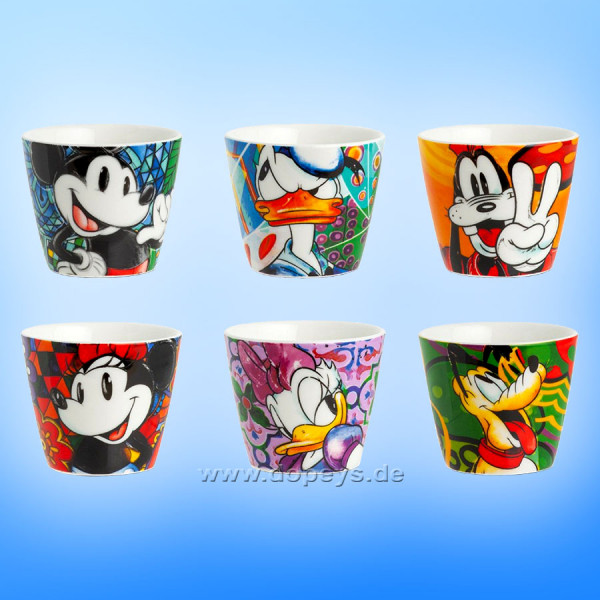 Disney Espressobecher / Espresso Shot "Mickey & Freunde" Forever & Ever 6 Stück im Set im italienischen Design 103007