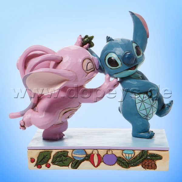 Disney Traditions - Mistletoe Kisses (Stitch & Engel unterm Mistelzweig) von Jim Shore 6008980