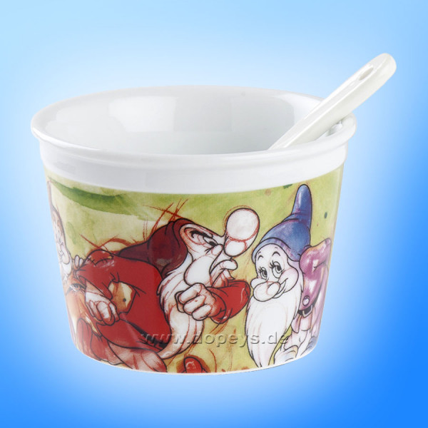 Disney Eisbecher mit Eislöffel 4er Set "Die sieben Zwerge" im italienischen Design 133004