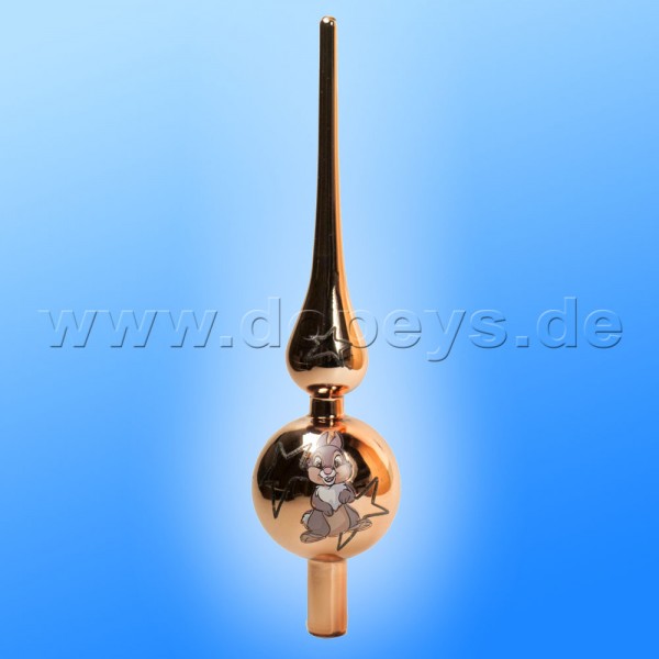 Kurt S. Adler - Disney Weihnachtsbaumspitze aus Glas "Klopfer" Tree Topper DN33003