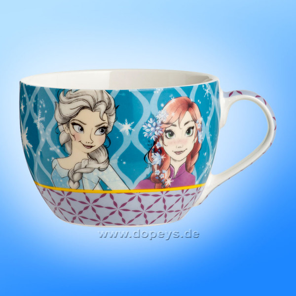 Große Disney Frühstückstasse / Cappuccino Tasse - Tales "Die Eiskönigin" im italienischen Design 102005