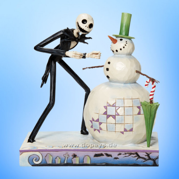 Disney Traditions Figur - Jack Skellington mit Schneemann (A Snowy Discovery) von Jim Shore 6013056