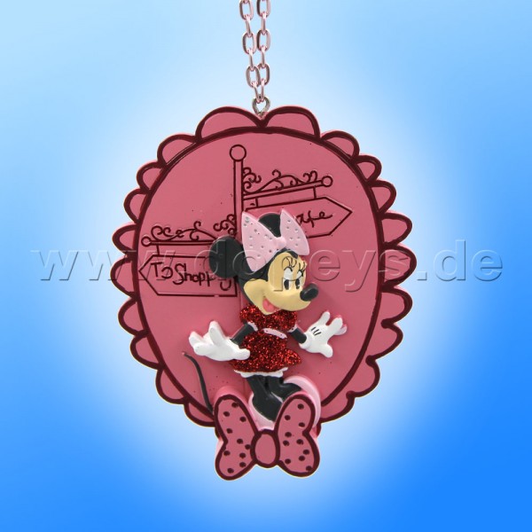 Kurt S. Adler - Disney "Minnie Maus" Burgunderrot 3D-Relief Weihnachtsanhänger / Ornament DN32001