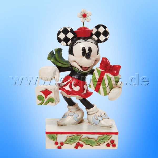 Disney Traditions - Holiday Glamour (Minnie mit Tasche und Geschenk) von Jim Shore 6010870