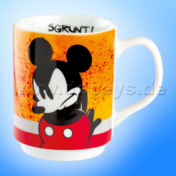 Disney Tasse / Kaffeebecher - Mickey I Am "Orange" stapelbar, im italienischen Design PWM21IAM-1A, 35cl