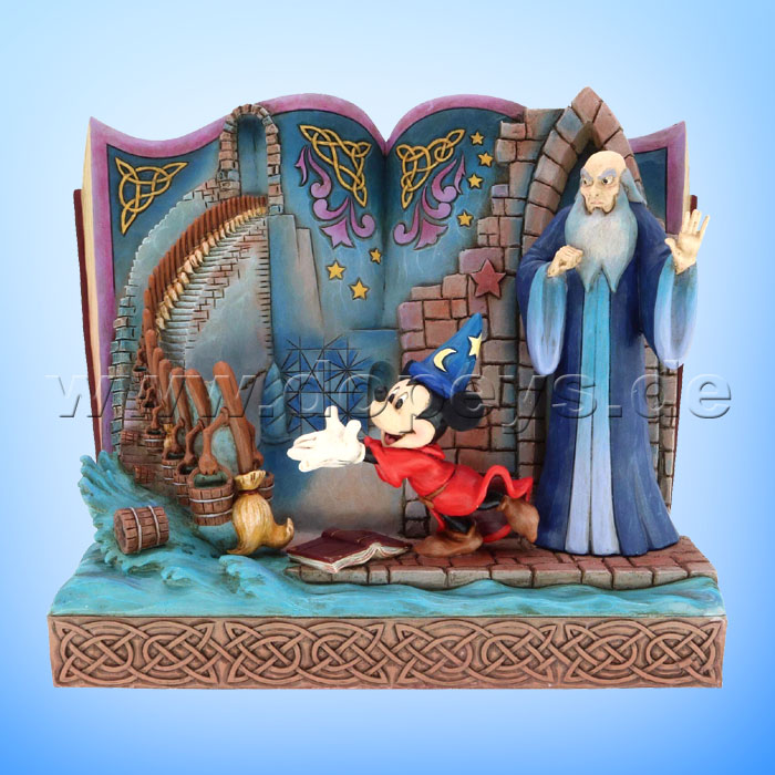 Enesco Disney Traditions Sorcerer Mickey Story Book Statue