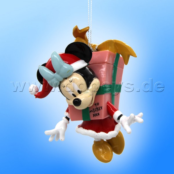 Kurt S. Adler - Disney "Minnie's Present" Minnie Maus als Geschenk - Weihnachtsbaumanhänger / Ornament DN37054
