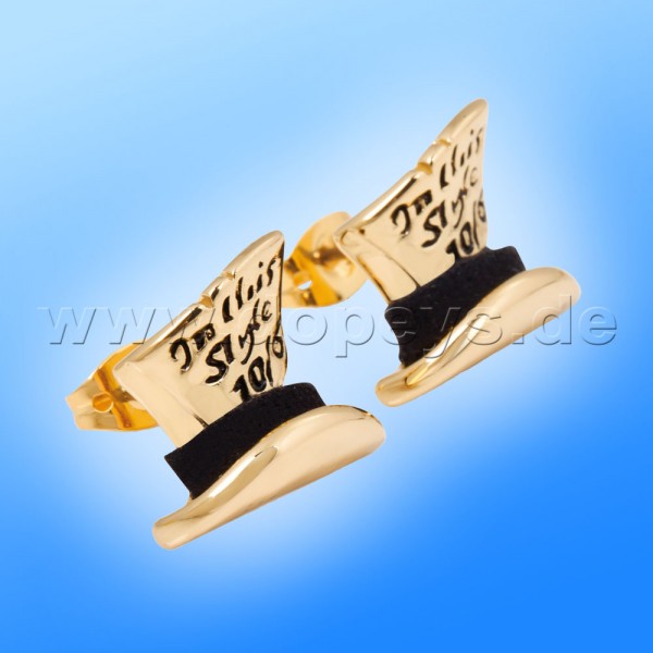 Disney Ohrstecker - Hutmacher (Alice im Wunderland) in Gold von Couture Kingdom 12100281