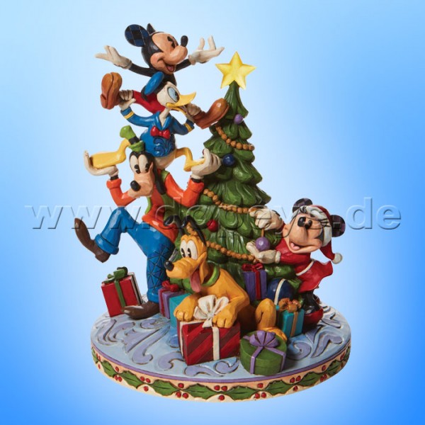 Disney Traditions - Merry Tree Trimming (Mickey & Freunde schmücken den Weihnachtsbaum) von Jim Shore 6008979