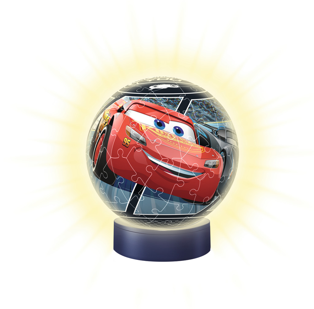72 Teile Ravensburger 3D Puzzle Ball Nachtlicht Disney Pixar Cars 3 11816 
