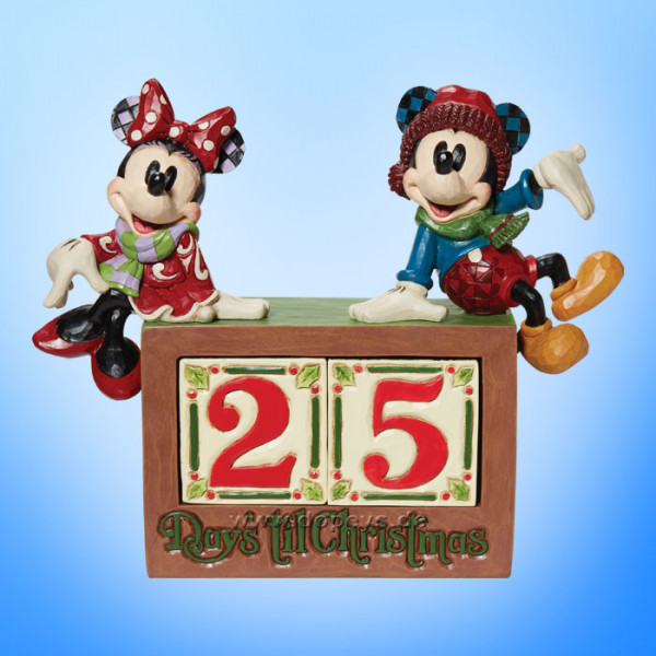 Disney Traditions Figur - Mickey & Minnie Maus Weihnachtskalender (The Christmas Countdown) von Jim Shore 6013057