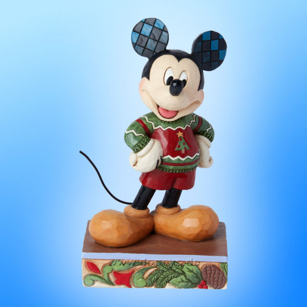 Disney Traditions Figur - Mickey Maus im Weihnachtspullover (All Decked Out) von Jim Shore 6015002