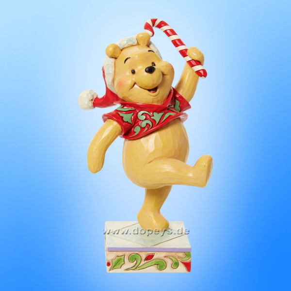 Disney Traditions Figur - Weihnachts-Winnie Puuh mit Zuckerstange (Christmas Sweetie) von Jim Shore 6013062