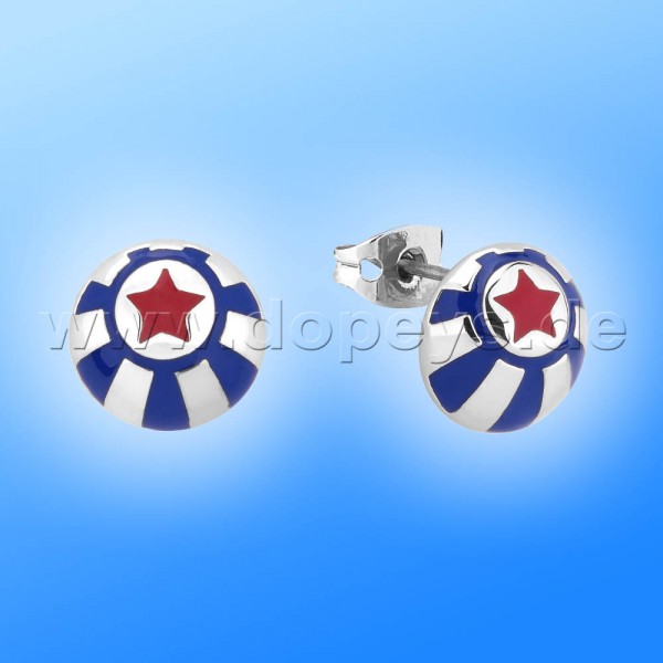 Disney Stud Earrings - Circus Ball (Dumbo) in White Gold from Couture Kingdom 12101231