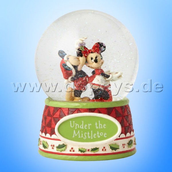 Disney Traditions / Jim Shore Figur von Enesco "Under The Mistletoe (Mickey Maus & Minnie Maus Schneekugel)" 4060275